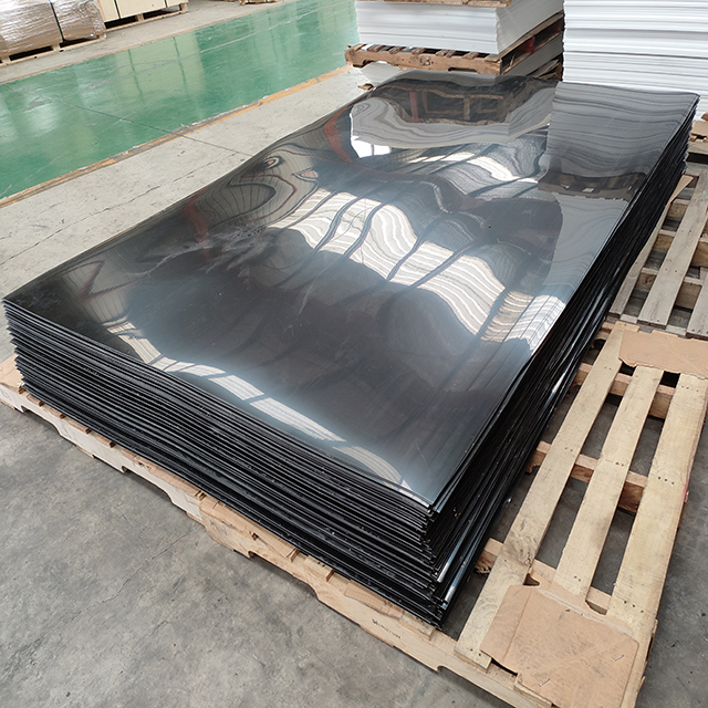China Rigid Plastic Glossy Black PE300 PE500 HDPE Sheets Boards