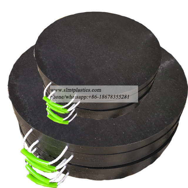 Round Plastic Concrete Pump Jack Pad Recycled Crane Mat Boom Truck Floats Outrigger Pad