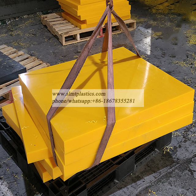 Yellow UHMW PE 1000 Sheet 50mm Thickness