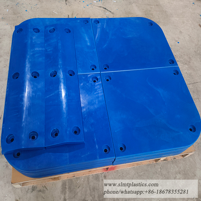 Curved Engineering Plastic Dock Fender Face Pads UHMWPE Marine Dock Bumpers Pad