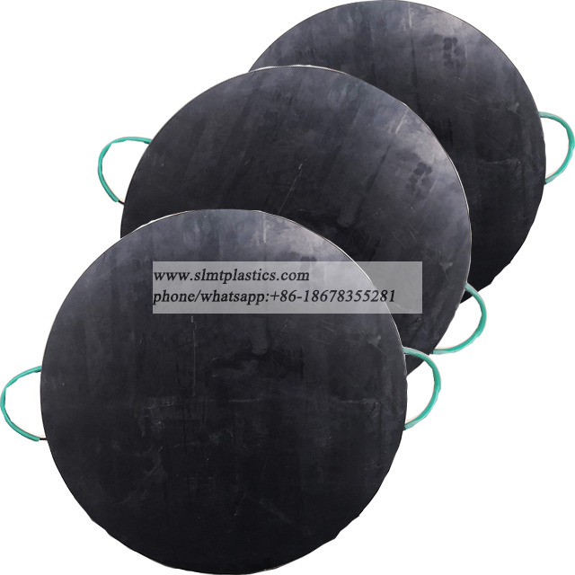 Round Plastic Concrete Pump Jack Pad Recycled Crane Mat Boom Truck Floats Outrigger Pad