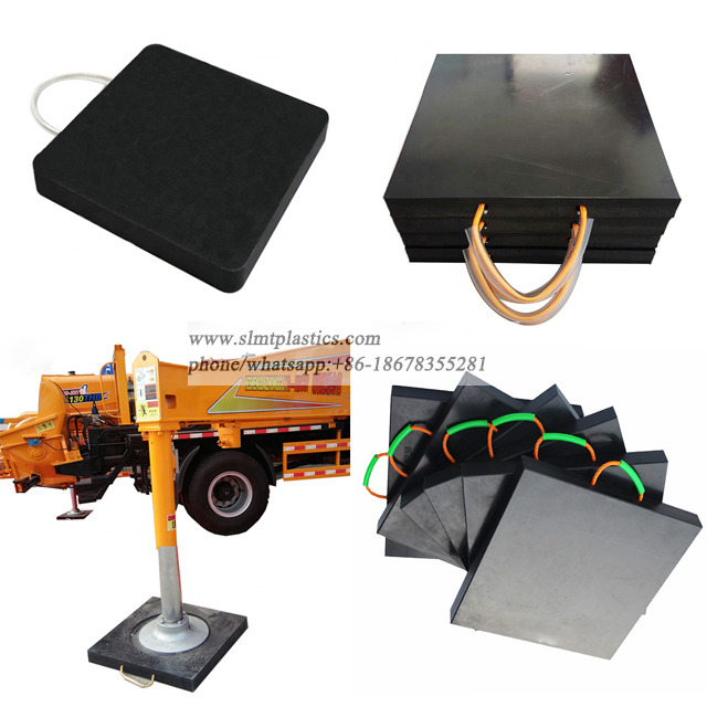 Rectangular Sleeper Plastic UHMWPE Crane Pads