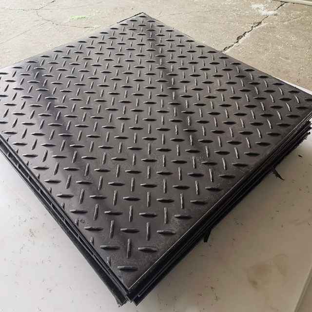 4x8 Virgin HPDE 12mm Mats with Grip Pattern / China Ground Protection Mats