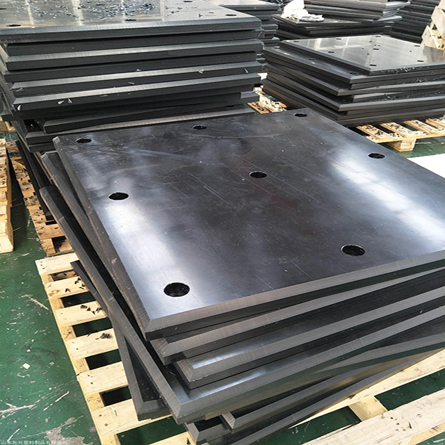 UHMWPE 1000 Grade Virgin Color Black Drilled And Chamfered Marine UHMW-PE Face Pads 