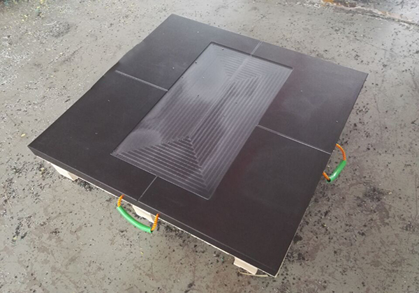 Ultra High Density Poly Outrigger Pad with Square Recess - 24 x 24 x 2 Inch