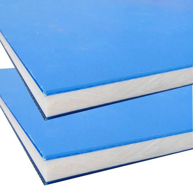 Blue White Blue Three Layer Hdpe Colorcore Board Orange Peel Playground Sheets