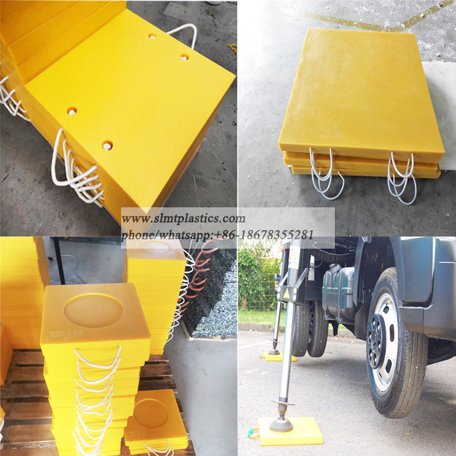 UHMWPE Construction Machinery Leg Support Pads Hdpe Outdoor Ground Plate