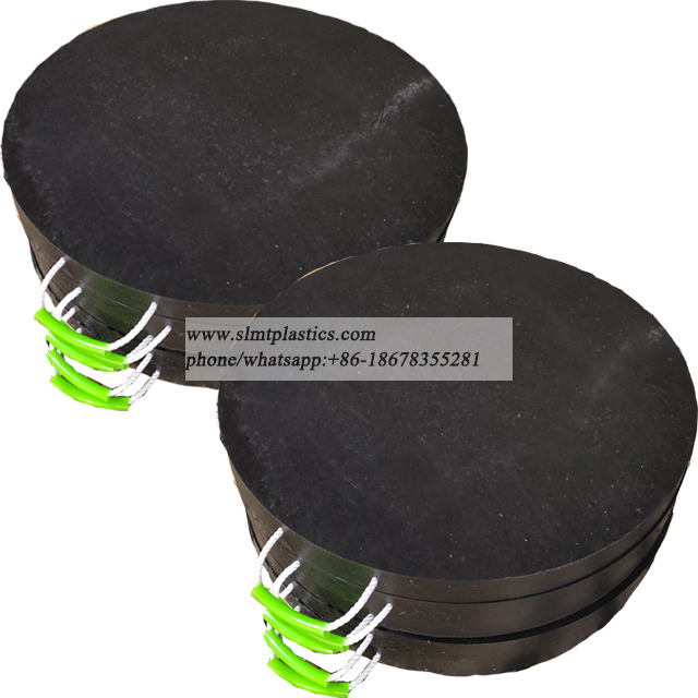 Round Plastic Concrete Pump Jack Pad Recycled Crane Mat Boom Truck Floats Outrigger Pad