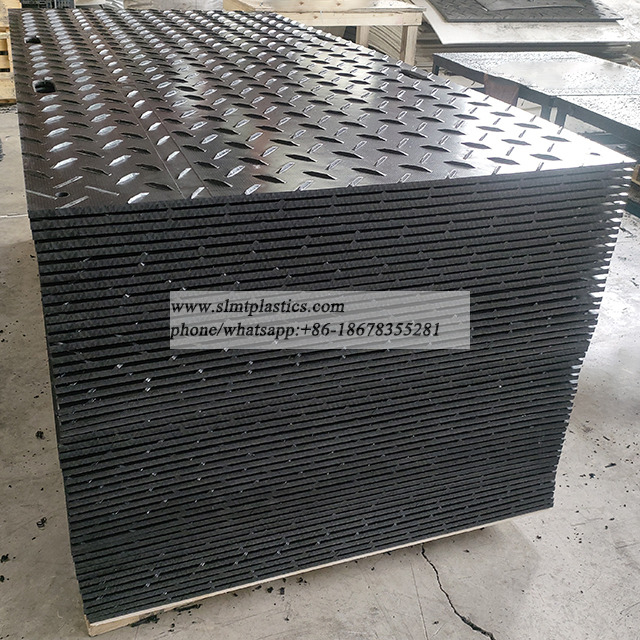 Heavy Duty 4'x8' Plastic Uhmwpe Hdpe Temporary Construct Excavator Road Mats Swamp Ground Mats
