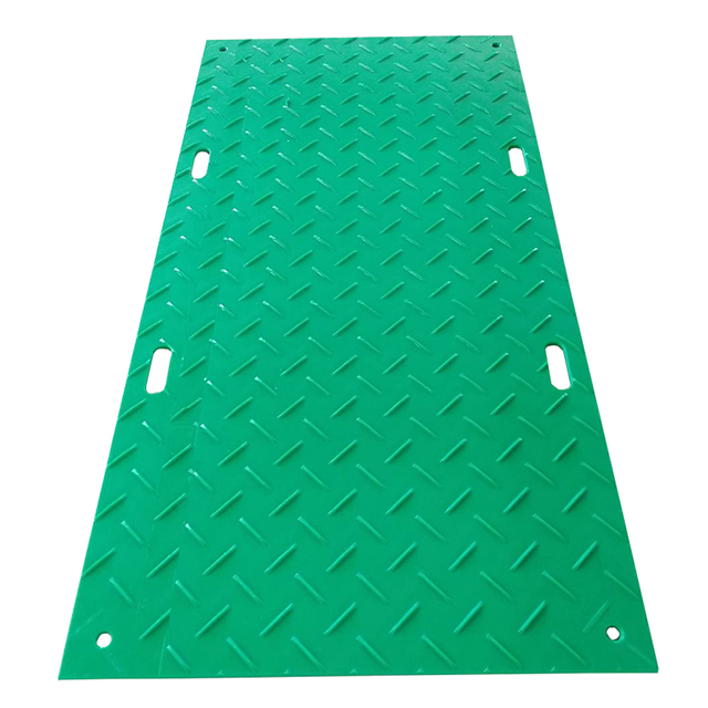 Green HDPE Plastic Road Plate Ground Mats