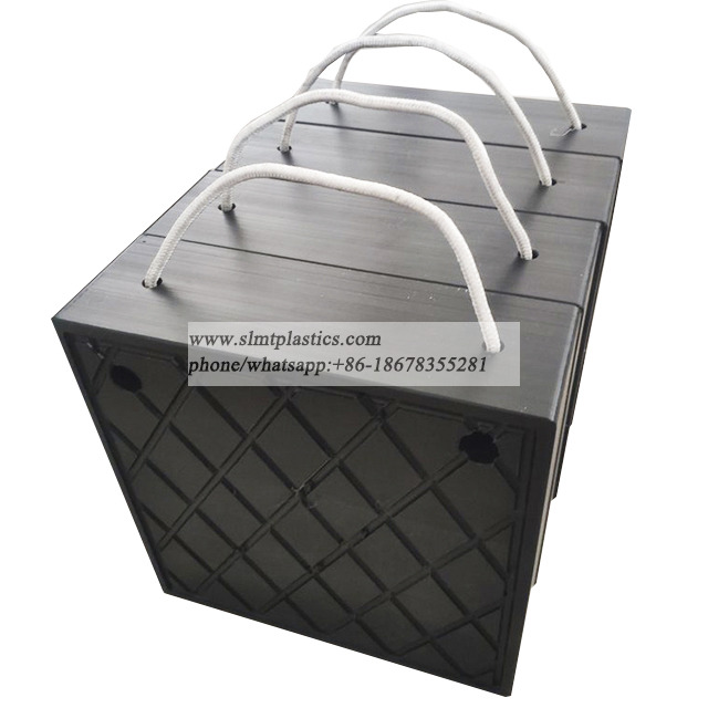Uhmwpe Hdpe Recycled Black Crane Outrigger Pads Jack Plate