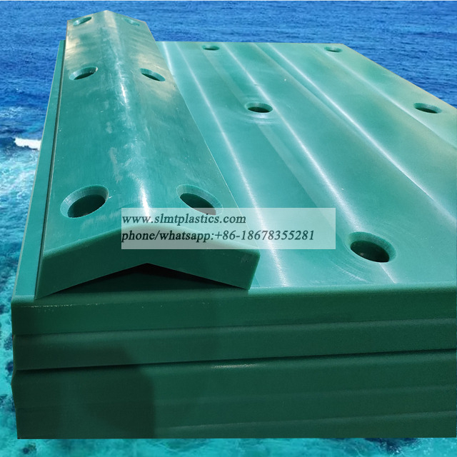 UHMWPE 1000 Grade Virgin Color Black Drilled And Chamfered Marine UHMW-PE Face Pads 