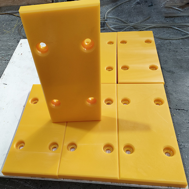 Yellow UHMWPE Fender Face Panel UHMW Plastic Pads