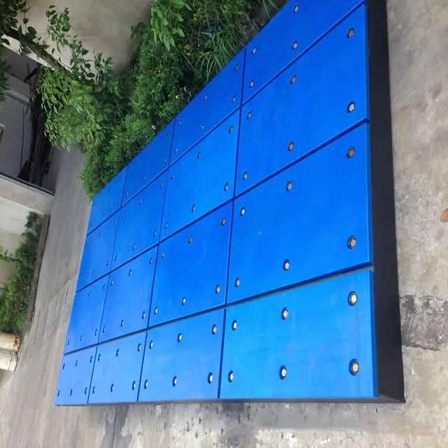 Blue HDPE UHMW-PE Flat Sliding Fender Panel