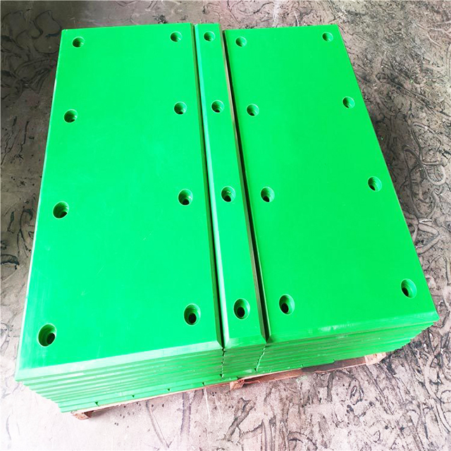 Green UHMW PE Fender Pads Marine And Infrastructure