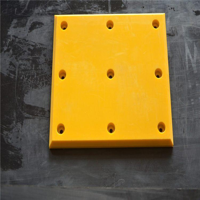 Yellow UHMW-PE Face Pads for Rubber Fender / UHMW-PE Sliding Fender Pads
