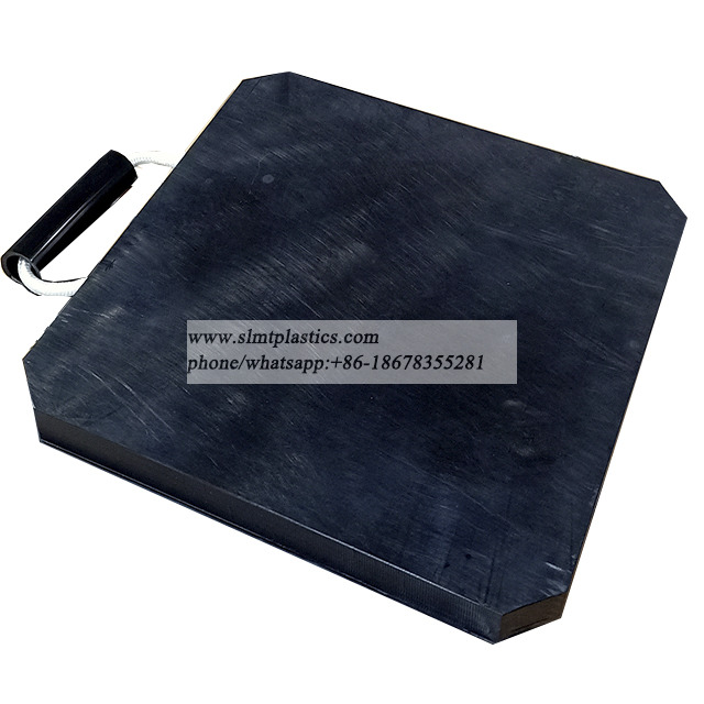 Round Plastic Concrete Pump Jack Pad Recycled Crane Mat Boom Truck Floats Outrigger Pad