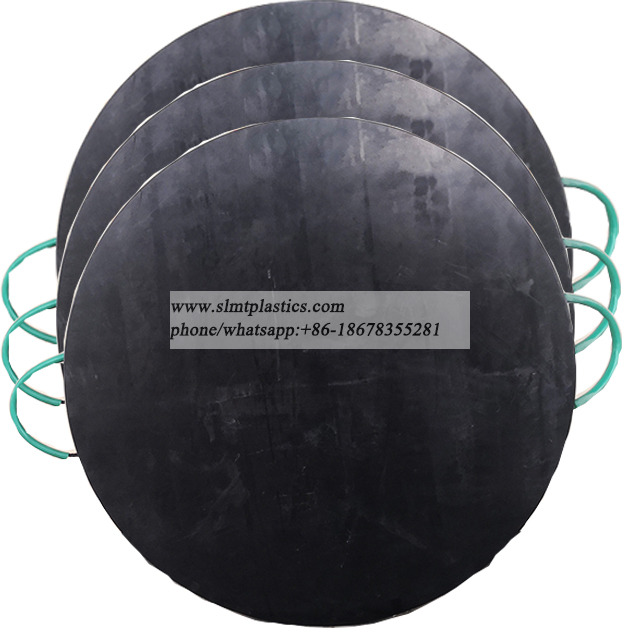 Round Plastic Concrete Pump Jack Pad Recycled Crane Mat Boom Truck Floats Outrigger Pad