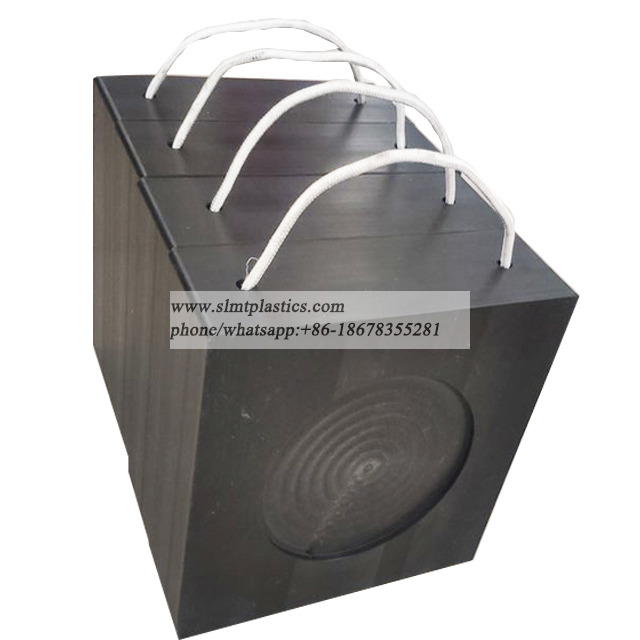Uhmwpe Hdpe Recycled Black Crane Outrigger Pads Jack Plate