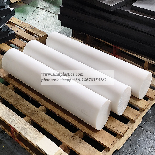 Natural White 120mm Diameter HDPE Rod 