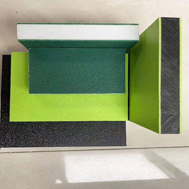 Leather Grain Plastic Plate / Hdpe Two-color Sandwich Panel
