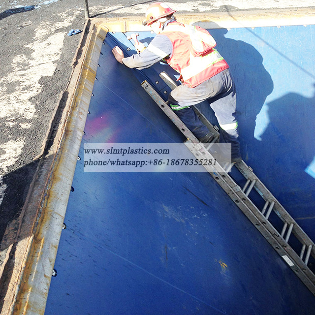 Blue Color Glass Filled UHMW Lining Board