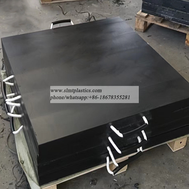 60thk X 1000 X 1000 Mm Hydraulic Outrigger Stabilizer Pads High Density Polyethylene Crane Pads Outrigger Pad
