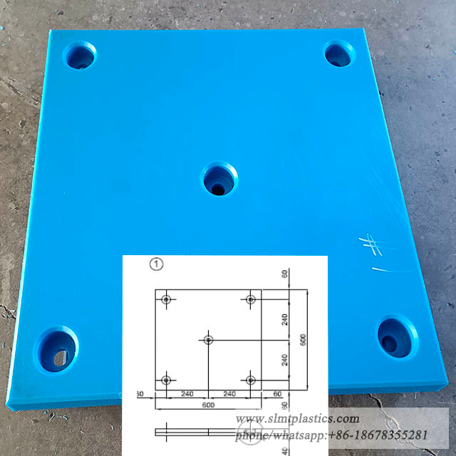 China Blue Color UHMWPE Pads for Marine Wharf Fenders