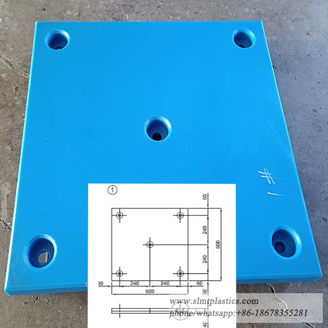 China Manufacture UHMW PE Pad Blue Pads Fender Face Plate