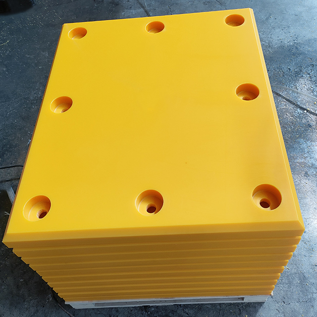 Yellow UHMWPE Fender Face Panel UHMW Plastic Pads (5)