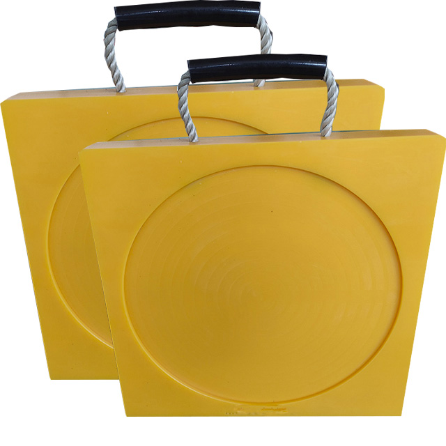 Custom Yellow Mobile UHMW Polyethylene Uhmwpe Plate Crane Outrigger Pads