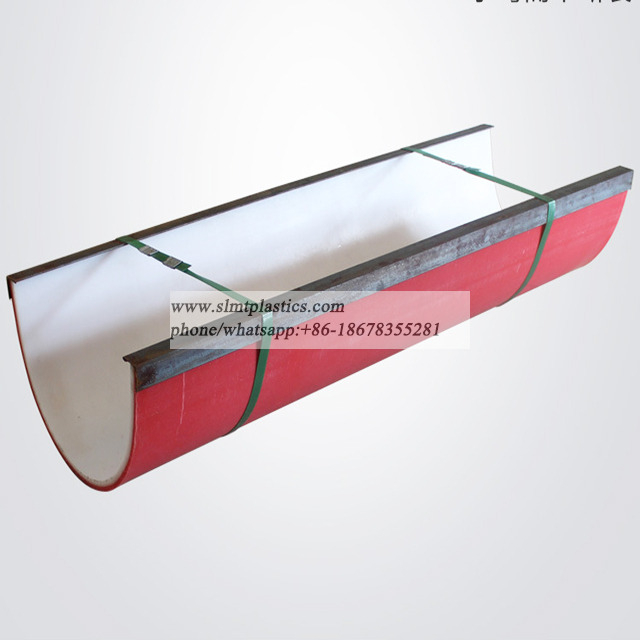 Double Color 3mm 9mm Plastic Screw Conveyor Liner UHMWPE Shaftless Trough Liner