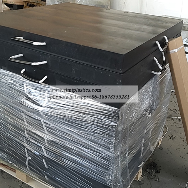 60thk X 1000 X 1000 Mm Hydraulic Outrigger Stabilizer Pads High Density Polyethylene Crane Pads Outrigger Pad
