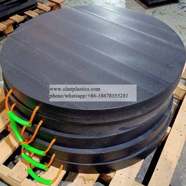 UHMWPE Crane Outrigger Pads Portable Round Cribbing Jacking Pad