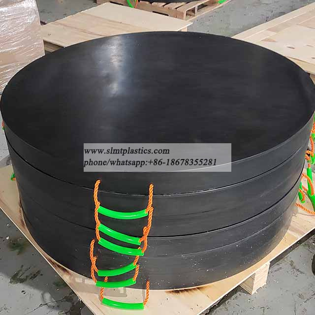 UHMWPE Crane Outrigger Pads Portable Round Cribbing Jacking Pad