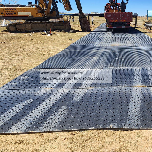 Black HDPE Ground Protection Mats HDPE Composite Mat