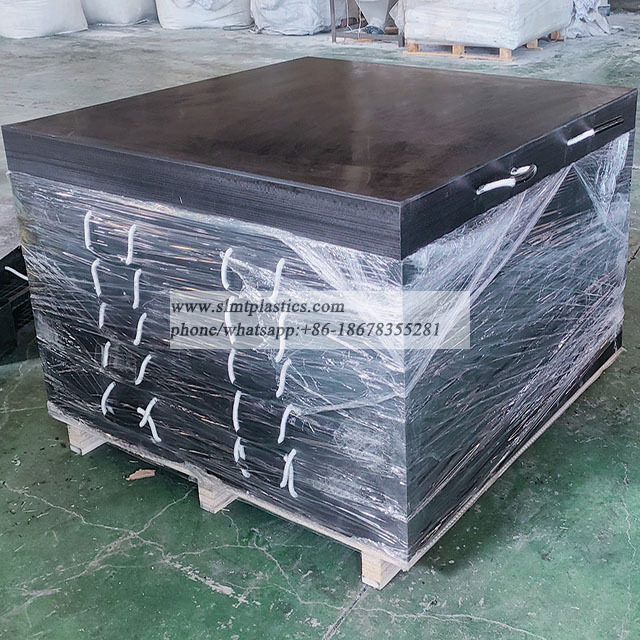 Big Size 1200x1200 Mobile Crane Board UHMWPE Outrigger Crane Pad Lifting Pad